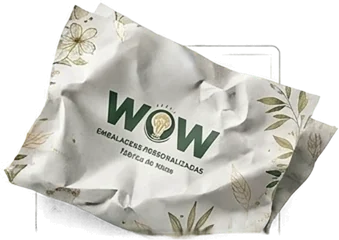 Papel seda estampado com a marca